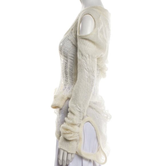 Rick Owens  Off-White Asymmetric Sweater Size M NEW - Picture 13 of 13